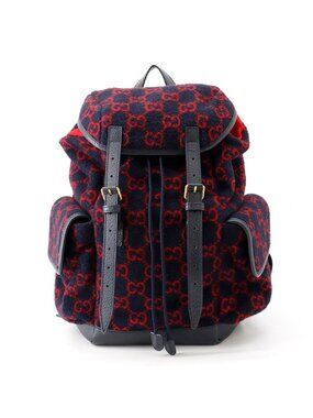 Gucci Backpack GG Wool Leather